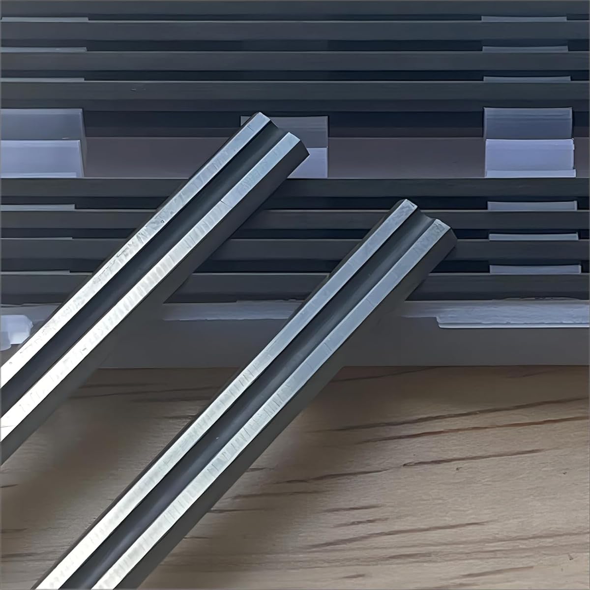 HASTHIP Planer Machine Blades Replacement for Woodworking with Carbon Steel Build | Includes Storage Box