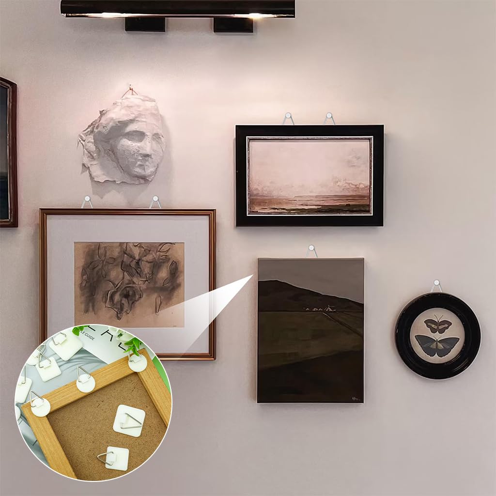 HASTHIP Metal Wall Hooks for Home Decor and Kitchen with 30 Pcs Strong Adhesive Acrylic Loops