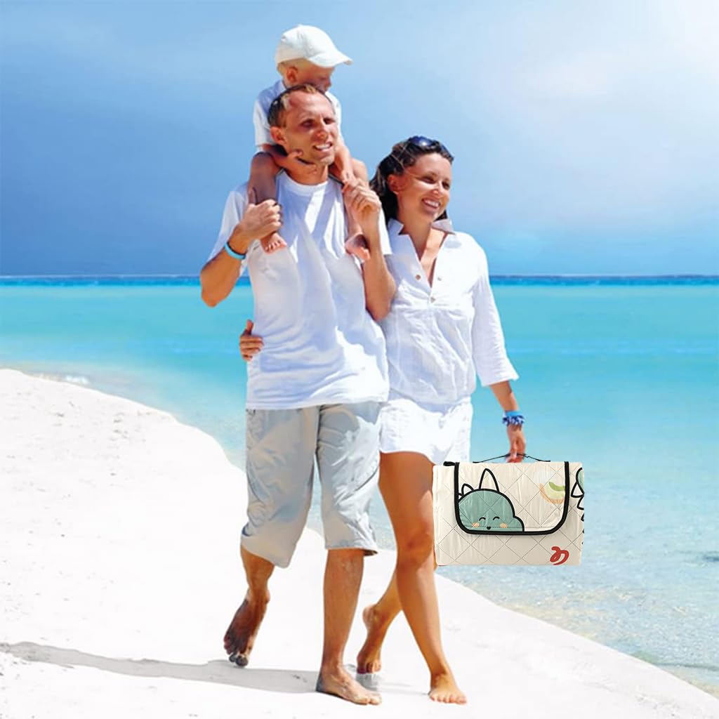 Proberos Picnic Mat for Outdoor Travel and Beach | 200 x 200cm Waterproof Oxford Cloth Blanket