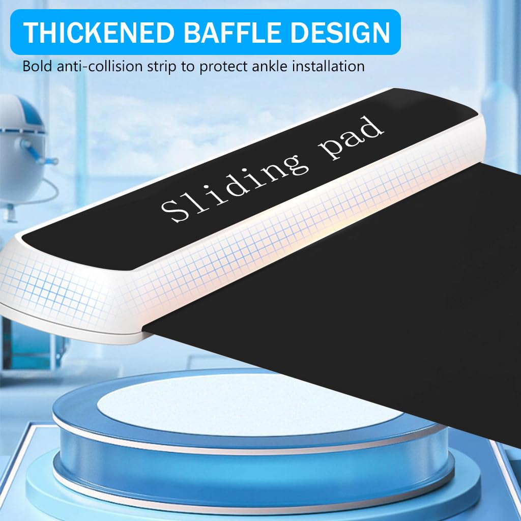 Proberos Slide Board Mat for Home Fitness with Anti Slip PVC Surface 200x50cm | Includes Sliding Boots and Storage Bag