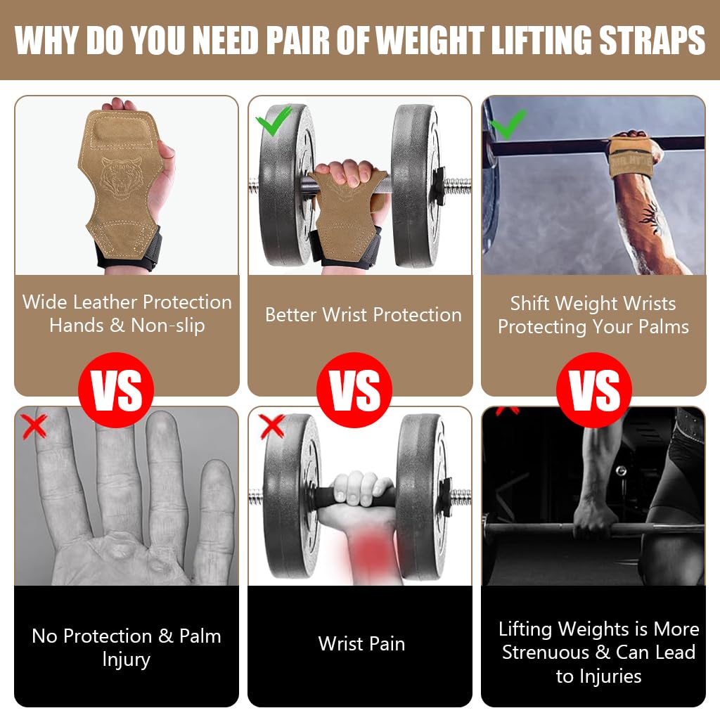 Proberos Fitness Gloves for Weight Lifting with Anti Slip Palm and Breathable Fingerless Design