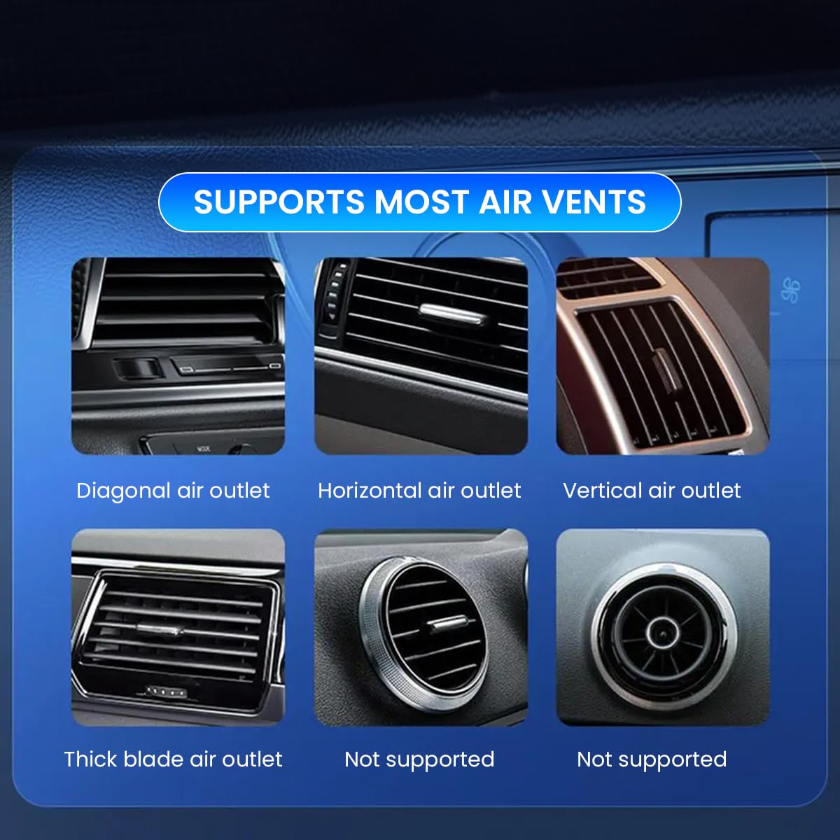 STHIRA 2 in 1 Car Mobile Holder for Air Vent with 75mm Cup Slot & Screw Tightening | Fits 4.7–7 in Phones