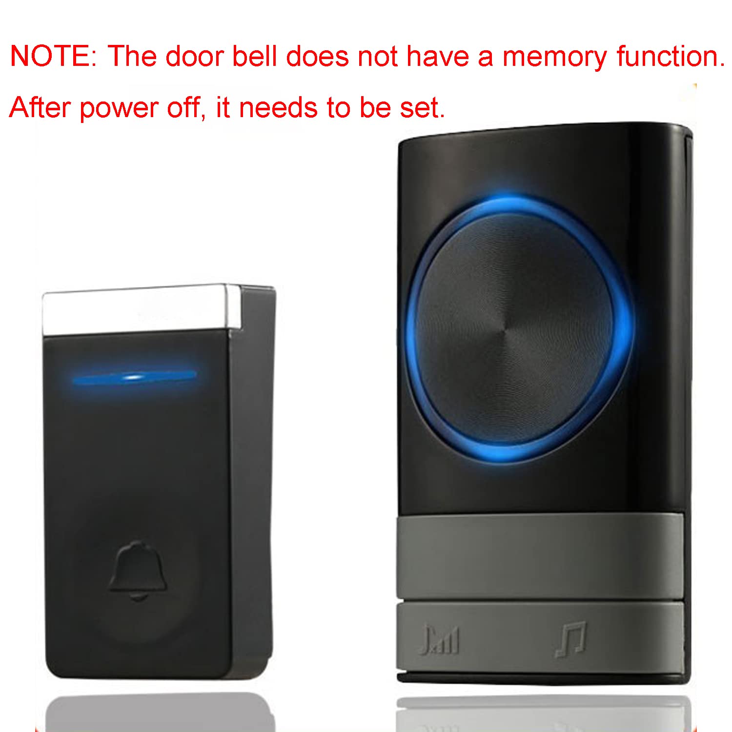 Supvox Wireless Doorbell for Home with Flash Light and 328ft Range | Self-Powered Battery Free Design
