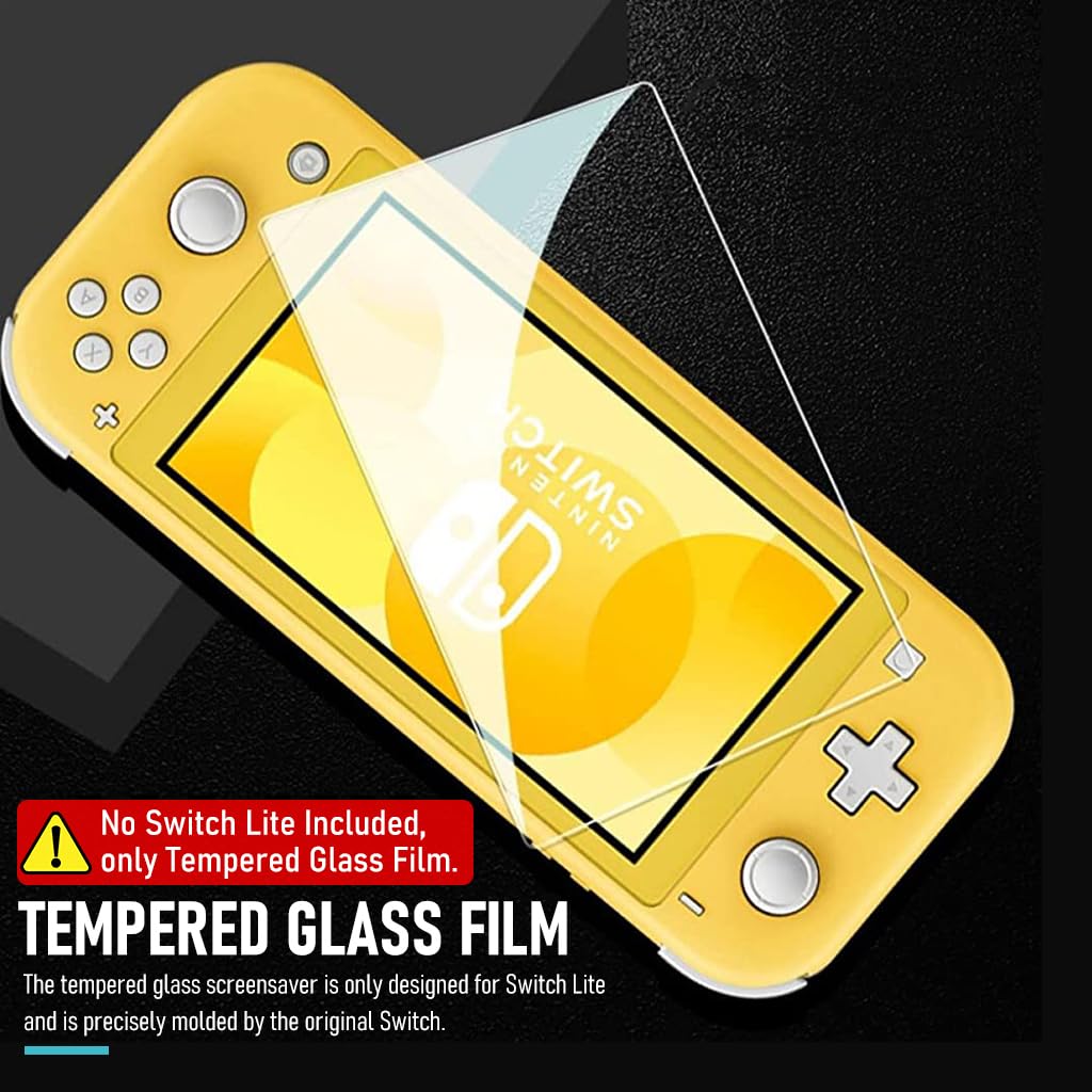 Zeitel Screen Protector for Nintendo Switch Lite with 9H Tempered Glass 3 Pack | Bubble Free Installation