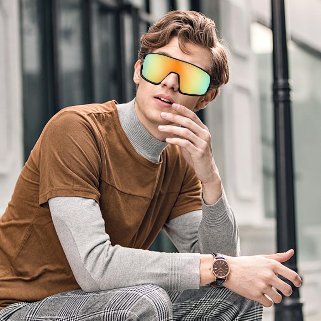 PROBEROS Cycling Sunglasses for Men with UV400 Polarized Lenses featuring TR90 Frame | Anti Glare Black