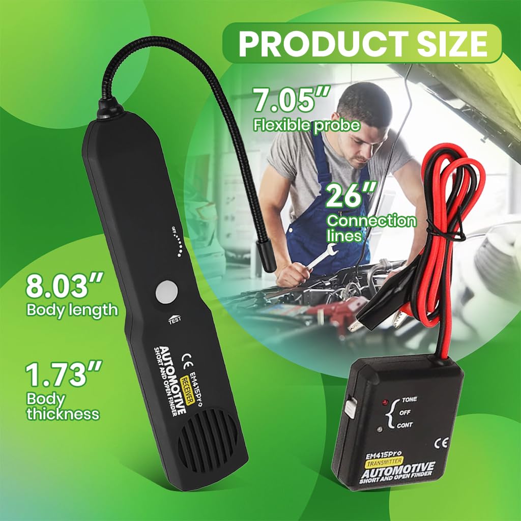 STHIRA Circuit Tracer for Automotive and Ethernet Wiring with 6–42V Range | 7 in Flexible Probe