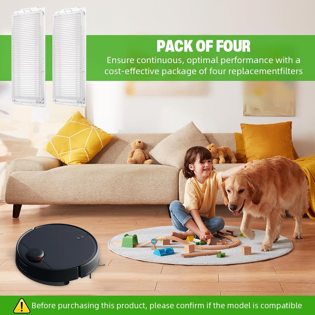 HASTHIP Replacement Filters for Mi Robot Vacuum Mop 2i and 2 Pro 2pcs | Washable Reusable Design