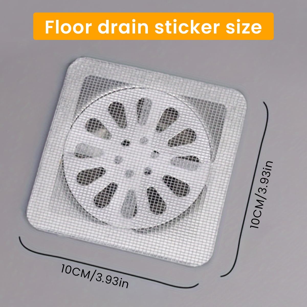 Supvox® 20-Pack Kitchen Sink Strainer - Disposable Shower Drain Cover Hair Catcher Shower Drain Mesh Stickers, Reusable and Versatile Drain Cover for Bathroom Laundry Bathtub Kitchen Sink, 10x10cm