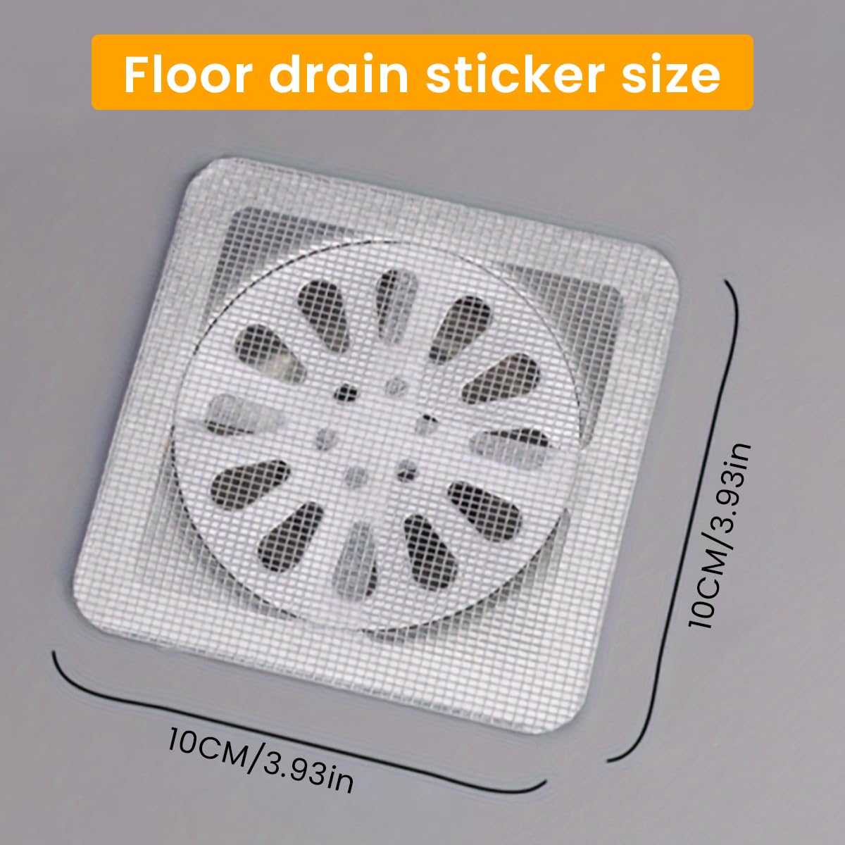 HASTHIP Disposable Shower Drain Hair Catcher 20 Pack with 4mm Holes for Faster Draining | Eco Friendly Degradable Sink Filter Stickers