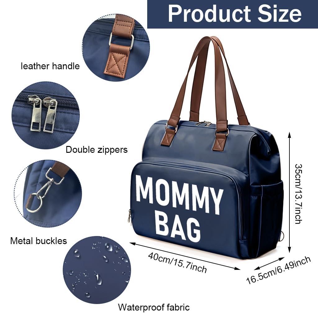 Zibuyu Mommy Diaper Bag Backpack for Travel with Multi Layer Storage and Shoe Compartment | Waterproof Oxford Cloth Tote for Baby Essentials