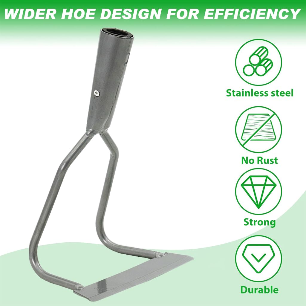 HASTHIP Gardening Grass Puller Tool for Lawn Weed Removal with 1.6 m Long Handle | Metal Hoe