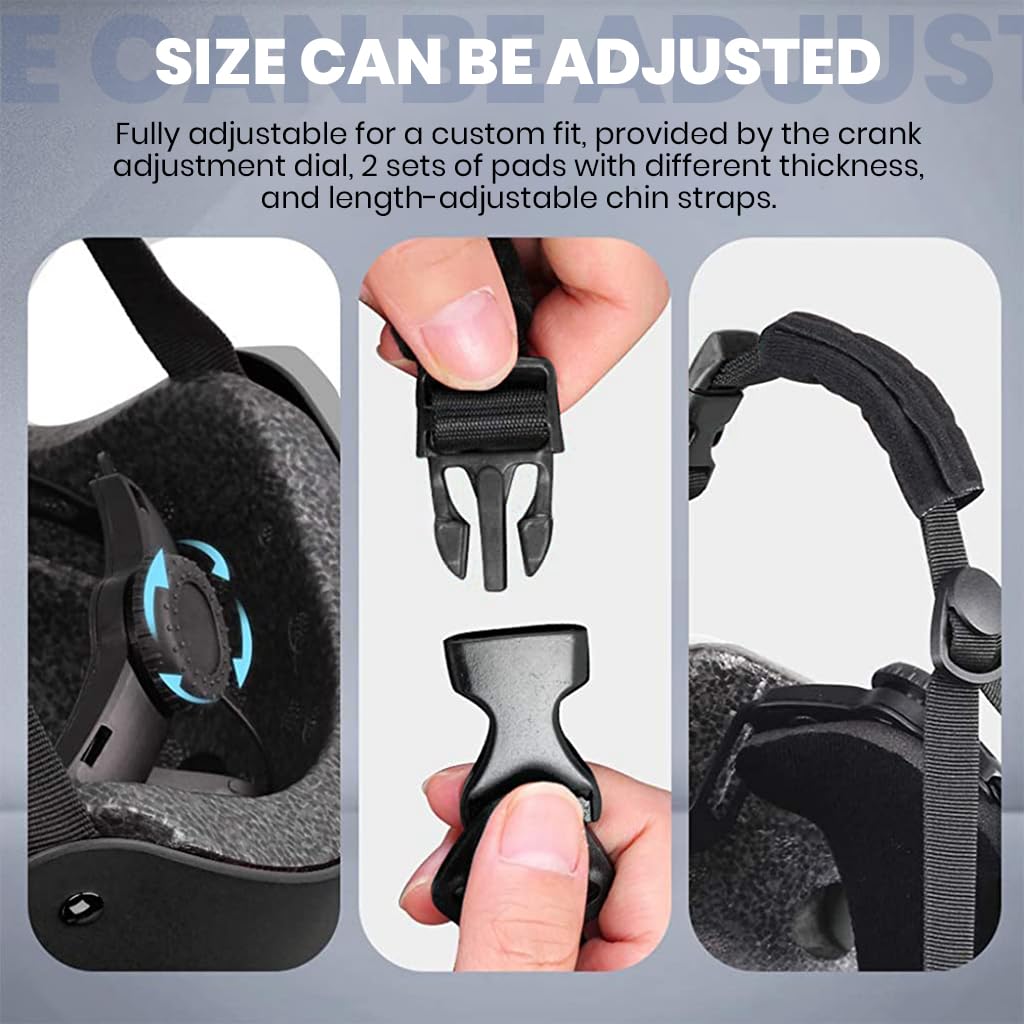 Proberos Helmet for Biking and Skating with Adjustable Chin Strap and EVA Foam Lining | Black