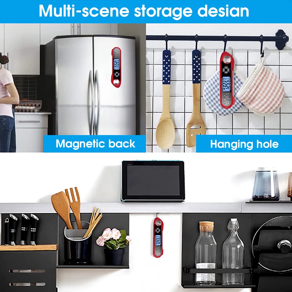 HASTHIP Food Thermometer for Cooking with Dual Probe and Backlit LCD | IP67 Waterproof Digital Meat Thermometer