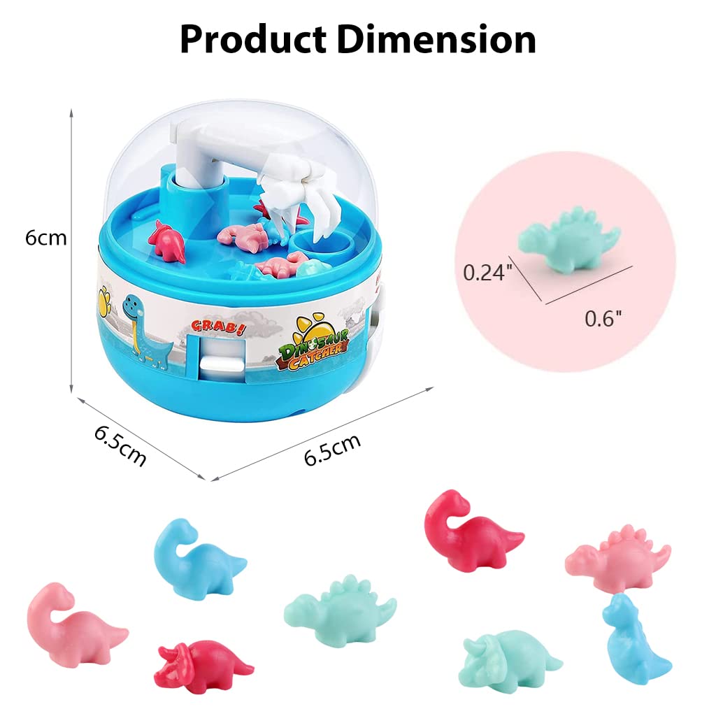 PATPAT Mini Claw Machine for Kids with 8 Dinosaur Prizes featuring 3 Lever Controls | Fun Birthday Gift for 3–8 Year Olds