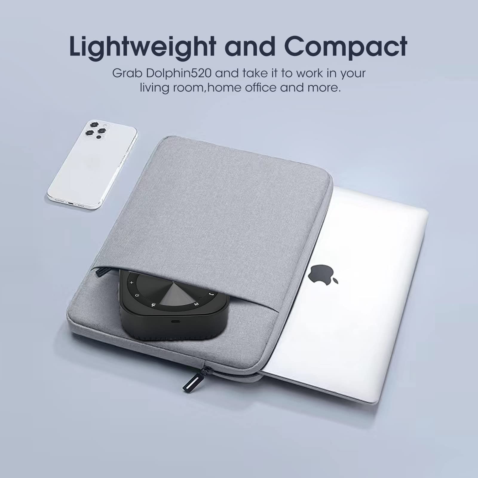 Verilux Omnidirectional Conference Speaker for Home Office with Built in 4 Mic Voice Pickup and Noise Reduction