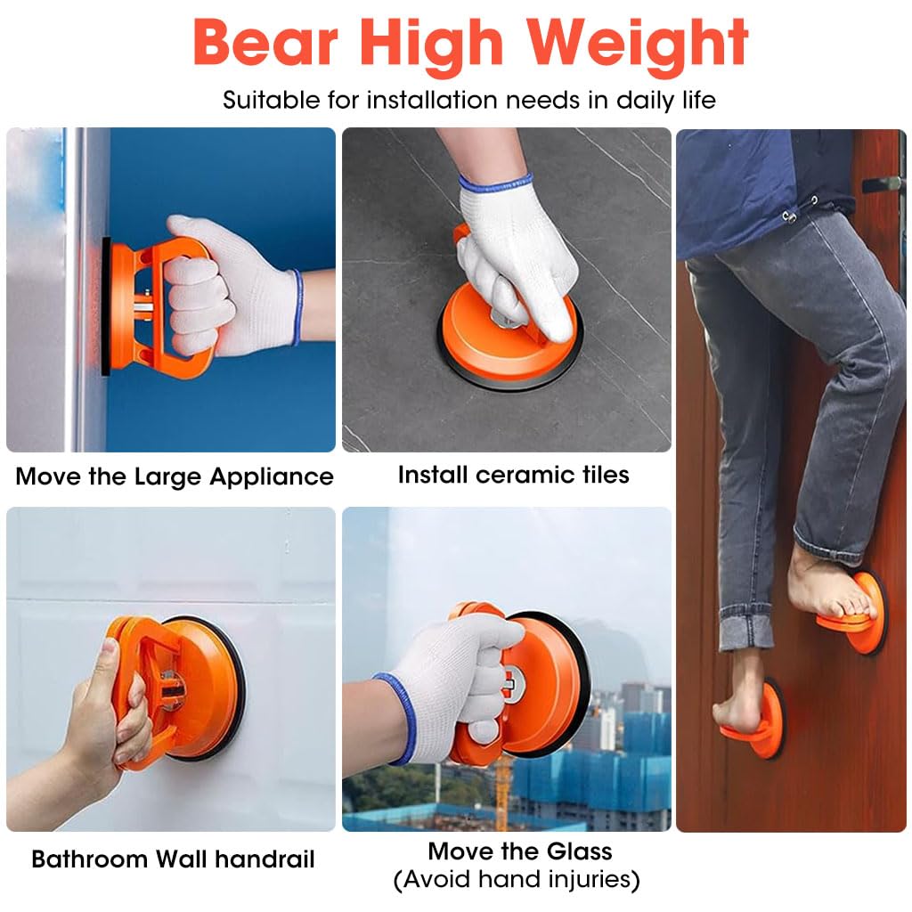 ZIBUYU Car Dent Remover Puller for Auto Body Repair with Dual Handles and 165 lb Suction Power | 3 Pack 11.8 cm and 5.7 cm PP PC TPR Construction