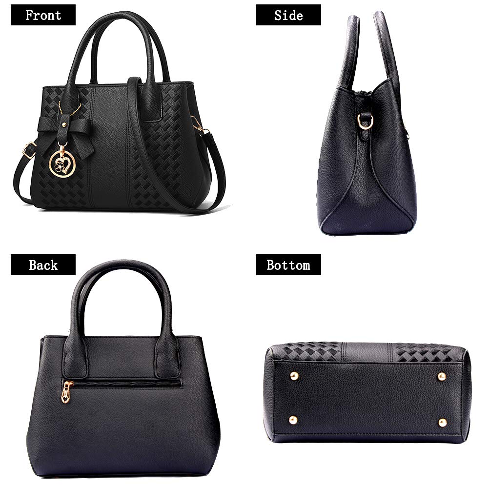 PALAY Women’s Handbag for Daily Use featuring 6 Inside Pockets with PU Leather and Embroidery | 10.2 in Spacious Tote