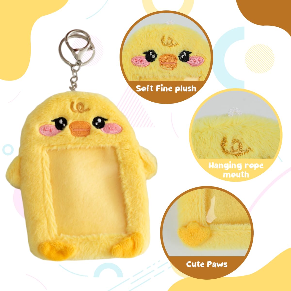 PATPAT Stray Kids Photocard Holder for ID and Access Cards with Plush Bunny Keychain | Cute Kawaii Accessory