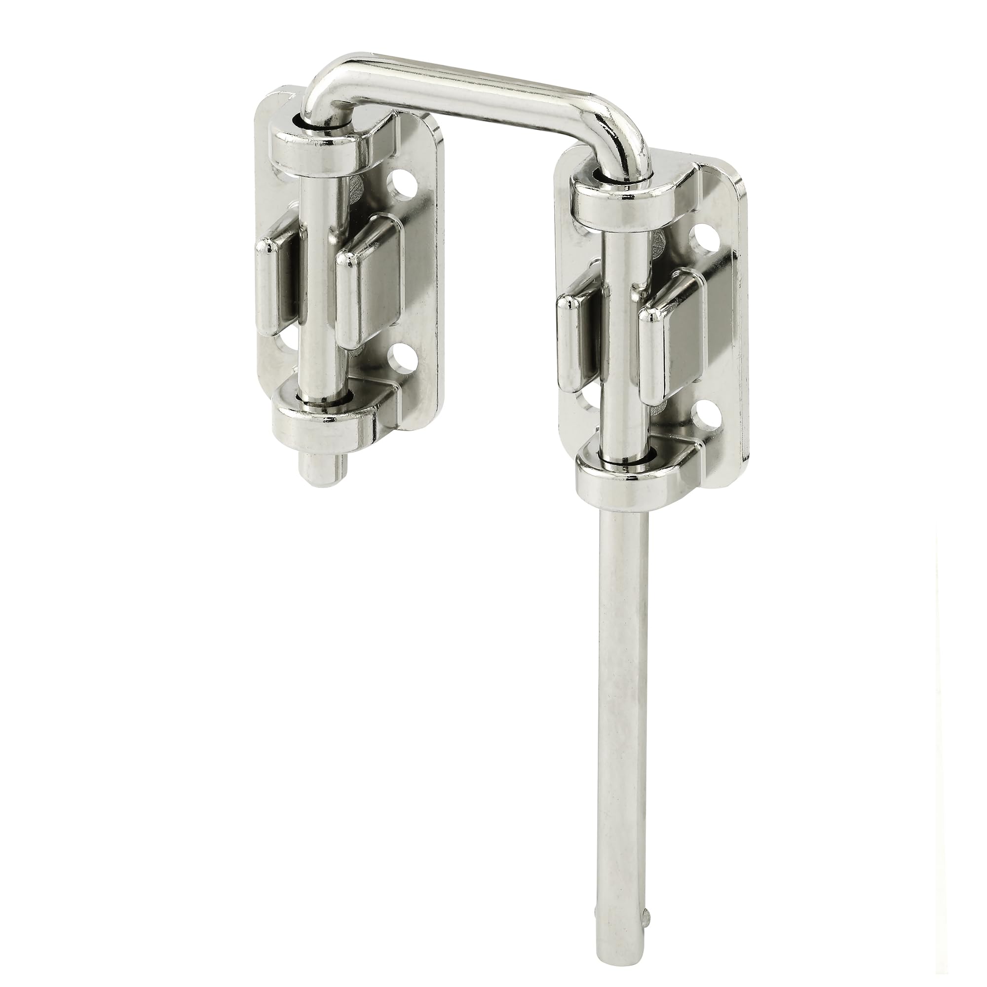 HASTHIP® Patio Sliding Door Loop Lock – Increase Home Security, Install Additional Child-Safe Security, 2-1/8 in. Hardened Steel Bar with Diecast Base, Chrome Plated (Single Pack)