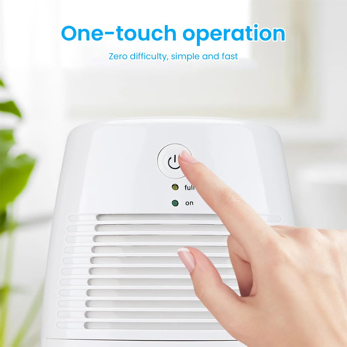 HANNEA Mini USB Dehumidifier for Bedroom and Kitchen featuring Auto Shut-Off 500ml Tank | Ultra-Quiet Portable Design