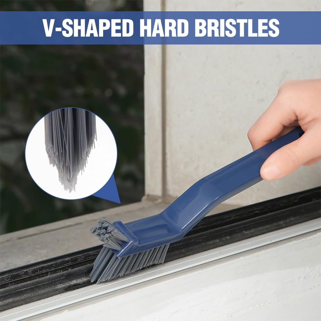 HASTHIP Gap Cleaning Brush for Bathroom and Kitchen with Dual Head Hard Nylon Bristles | 2 Pack