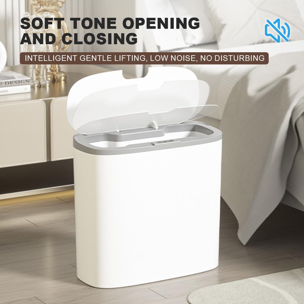 HASTHIP Smart Dustbin for Home with 12L Capacity featuring Motion Sensor Lid and Waterproof PP Design | Touchless Waste Bin for Kitchen or Bathroom