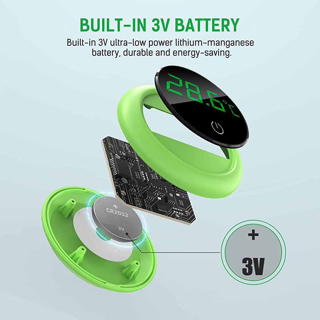 Qpets Wireless LED Aquarium Thermometer for Fish Tanks with 0–60 °C Range and 5‑Second Sensor | LCD Display Stick‑On Design