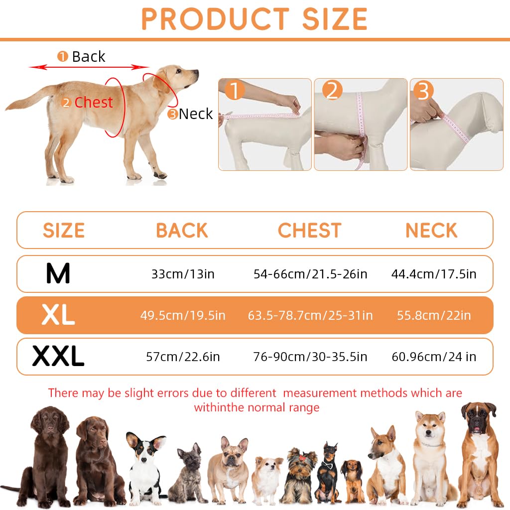 Qpets Dog Rain Coat for Outdoor Hikes with Clear Wide Brim Hood and Reflective Rim XL 3 pcs