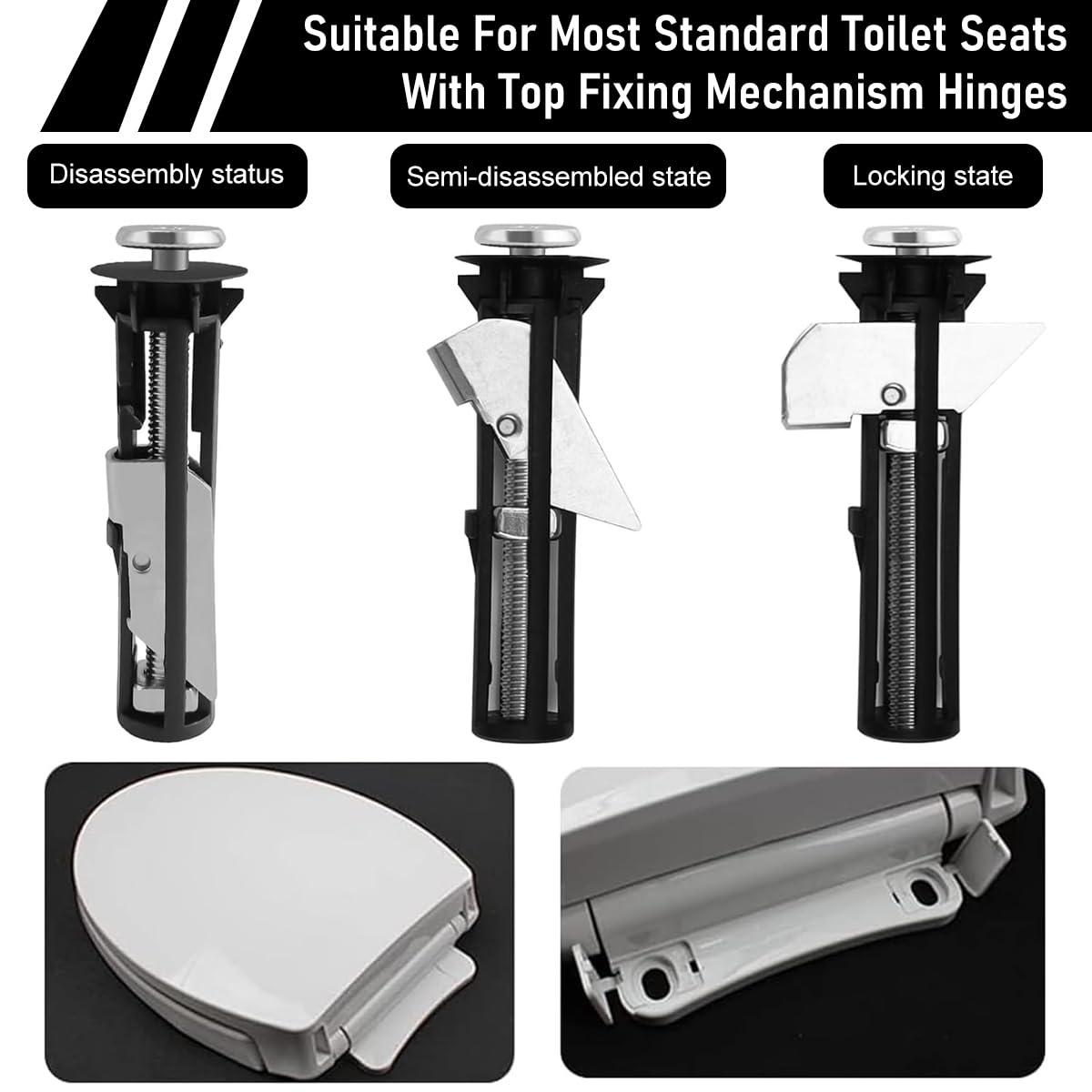 Serplex Toilet Seat Bolt Kit for Secure and Hygienic Installation Pack of 2 | Stainless Steel