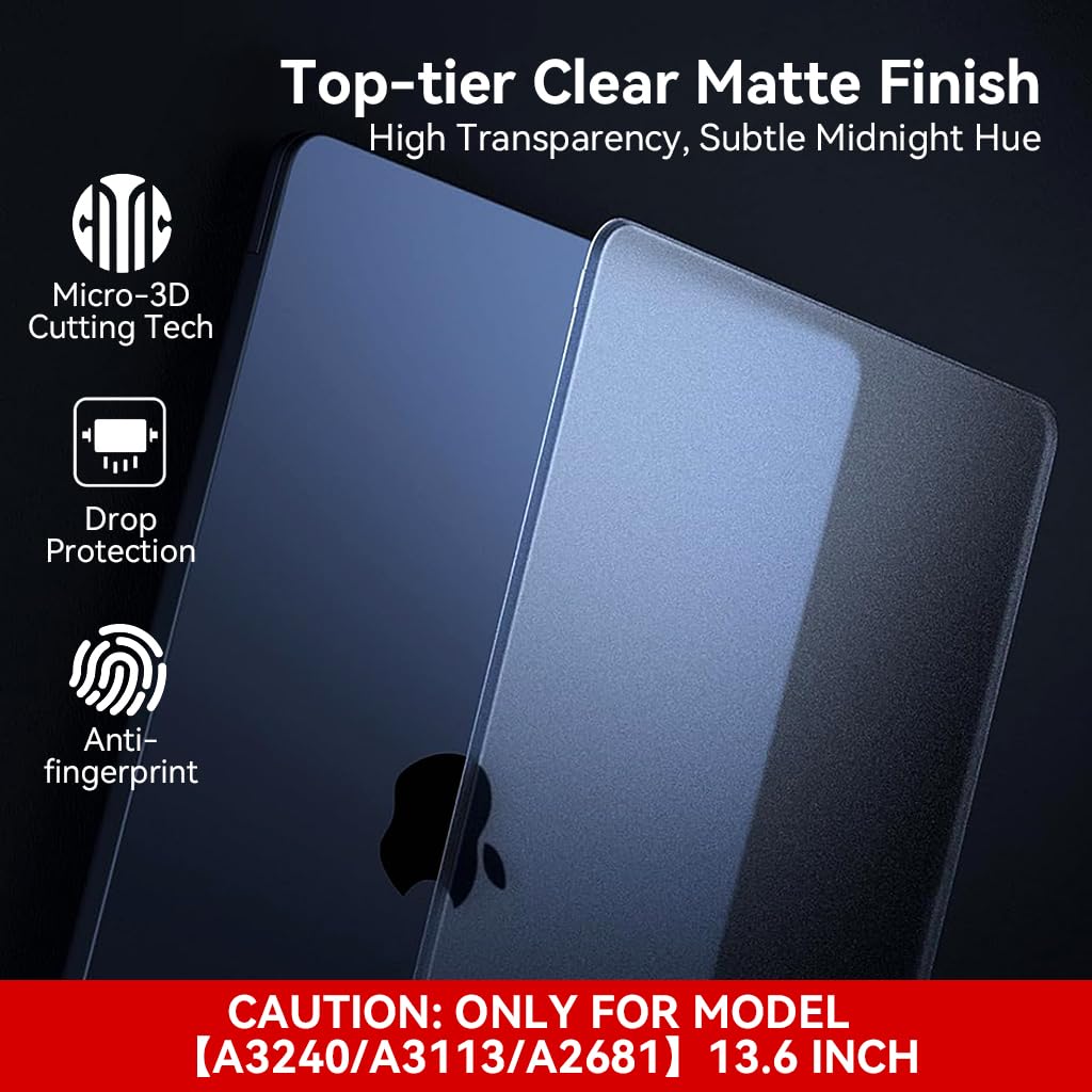 ZORBES MacBook Air 13 Case for A2681 A3113 A3240 with Snap-on Design and Matte Clear Blue Finish