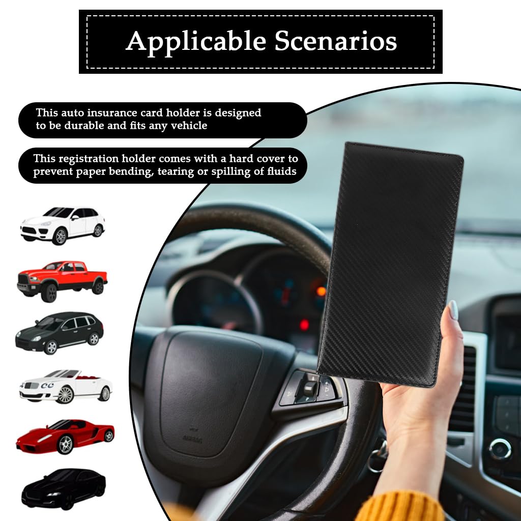 STHIRA Car Documents Holder for Registration and Insurance with 6 Compartments | PU Leather Bifold Organizer