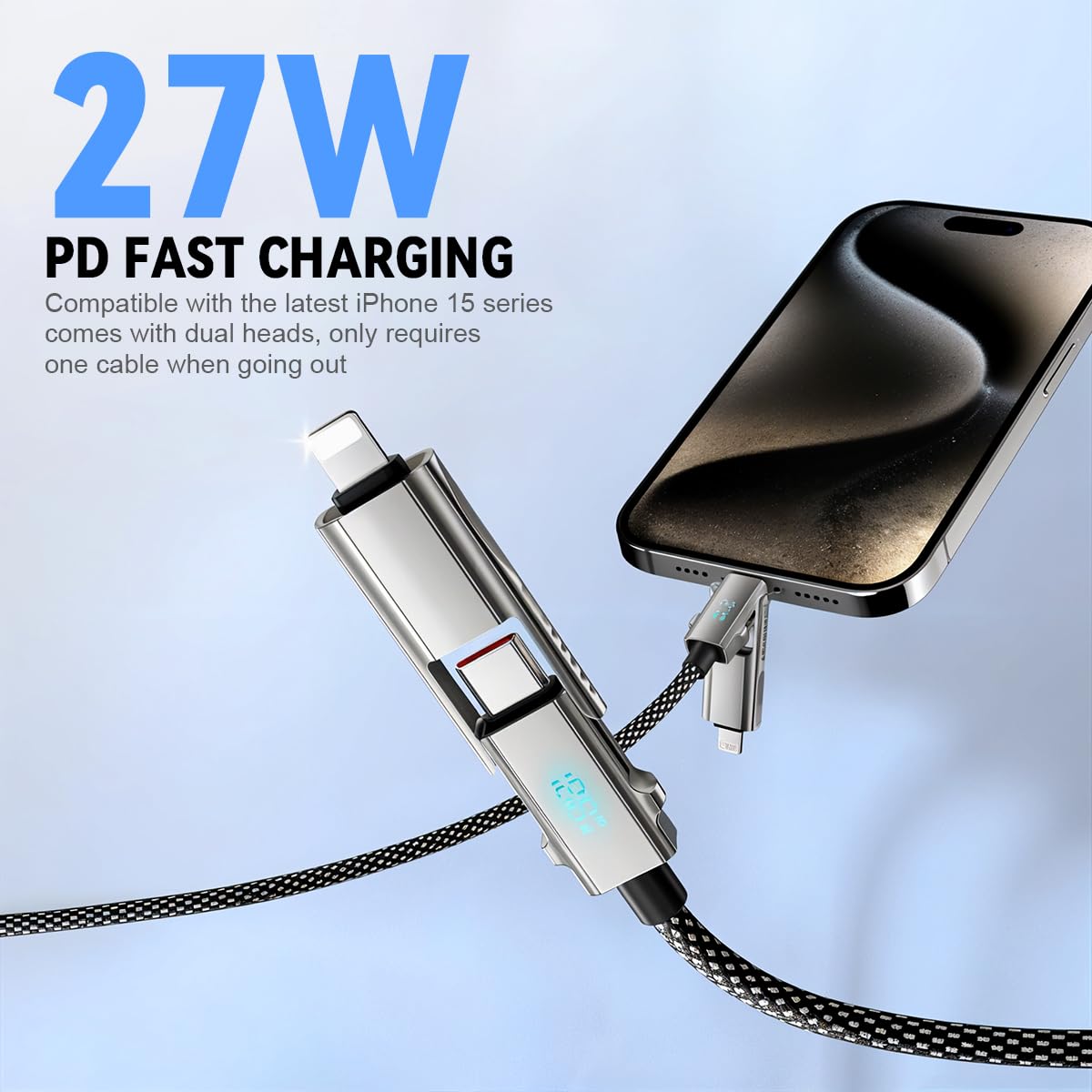 Verilux Type C to Type C Cable for USB C Devices with 100W Fast Charging and 10Gbps Data | 6.5Ft Black