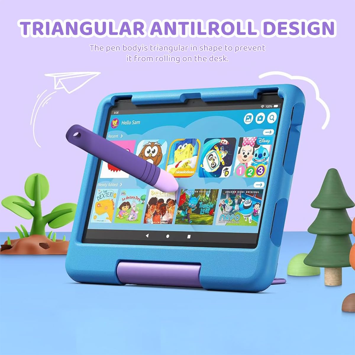 ZORBES Kid Stylus Pens for Touch Screens with Anti Loss Lanyard and Silicone Grip | 2Pcs