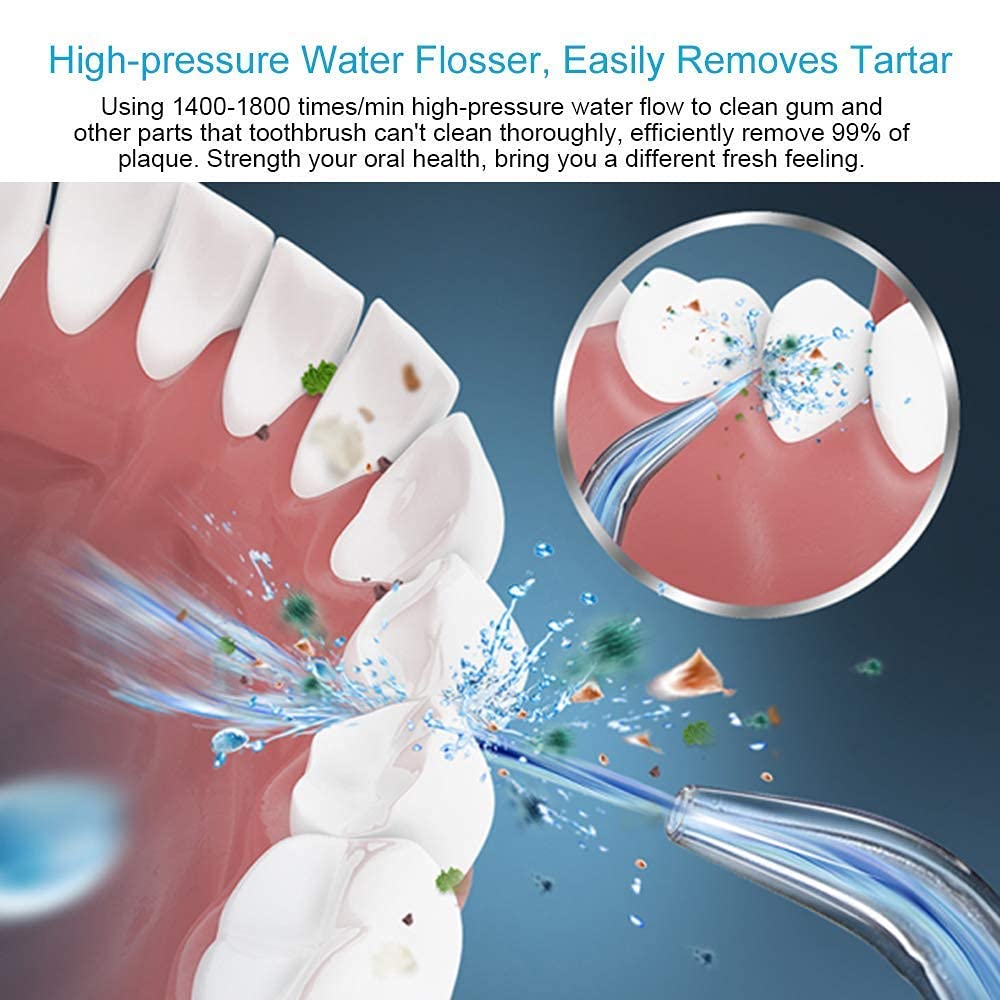 MAYCREATE Water Flossers For Teeth, Portable & Rechargeable Water Pick Flosser For Home and Travel,Electric Toothbrush with Water Flosser with 3 Modes.without Protective Case