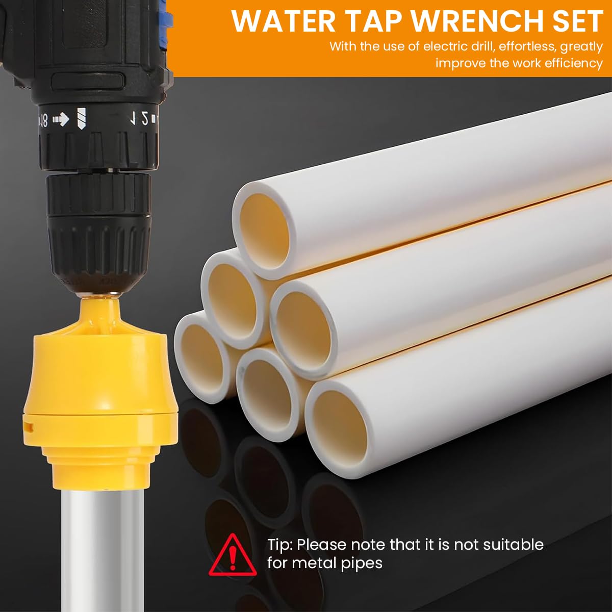 Serplex Plastic Pipe Tap Die Set for PVC Threading with 3 Snap-On Dies 1/2 3/4 1 inch