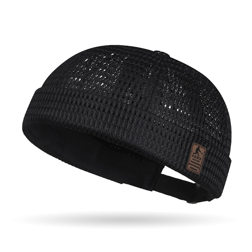 GUSTAVE Brimless Mesh Cap for Summer Streetwear with Adjustable Fit and Breathable Design