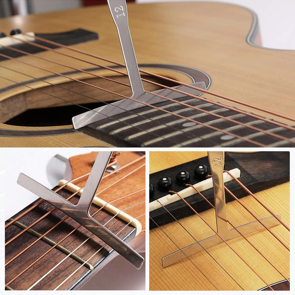 HASTHIP Guitar Repair Tool Kit for Setup and Maintenance with 25 in 1 Tools | Includes Fret Ruler and Files