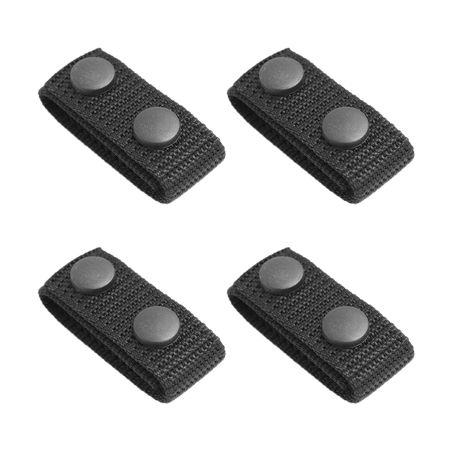 Zibuyu Belt Buckle Holders for Work and Tool Belts with Double Safety Snaps | 4 Pack Nylon