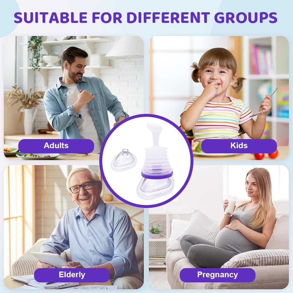 HANNEA Choking Rescue Device for Home & Travel featuring Manual Airway Suction | Blue