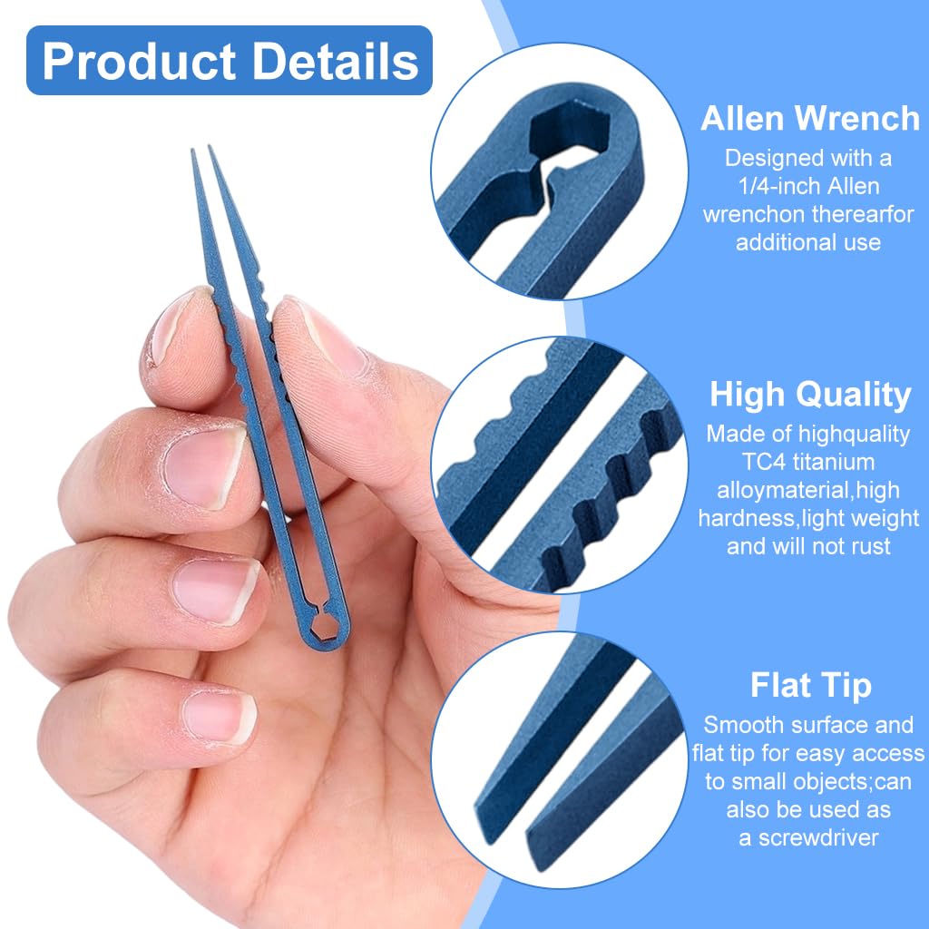 HASTHIP Tweezer for Electronics and Watch Repair featuring 3 in Precision Tips | TC4 Titanium Alloy