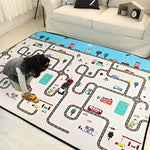 SNOWIE SOFT® 200 * 180cm Double Sided Waterproof Foldable Cartoon Play Mat for Baby Soft LDPE Foam Floor Mat Baby Crawling Mat for Toddler No Odor High Rebound Anti-Slip Game Mat for Kids