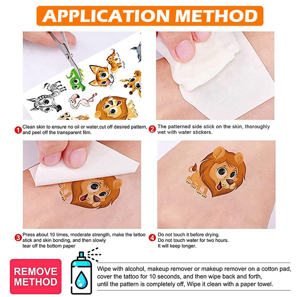 MAYCREATE Temporary Tattoo Stickers for Kids with 20 Sheets 6.8×12cm Night Glow | Waterproof