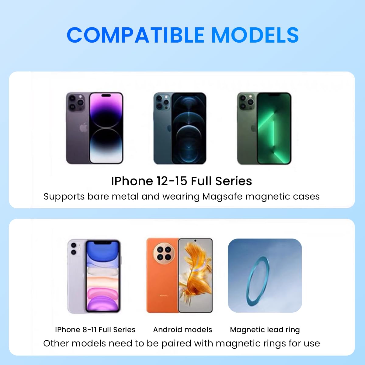 STHIRA Magnetic Phone Holder for Car Air Vent with 360° Rotation and Telescopic Alloy Hook