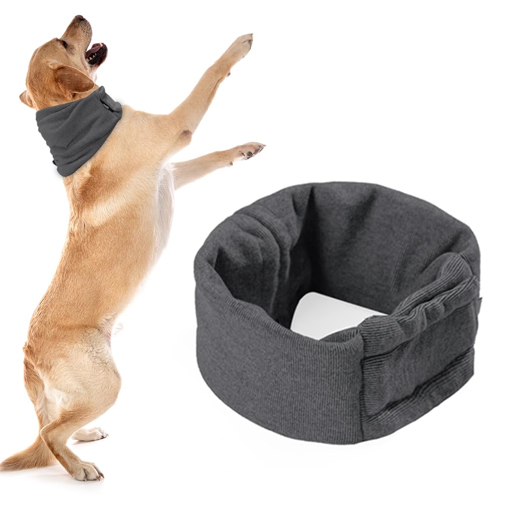 Qpets Dog Ear Muffs for Cold Weather and Post Surgical Care with Stretchy Dacron Fabric 25–38cm | Soothing Ear Protection