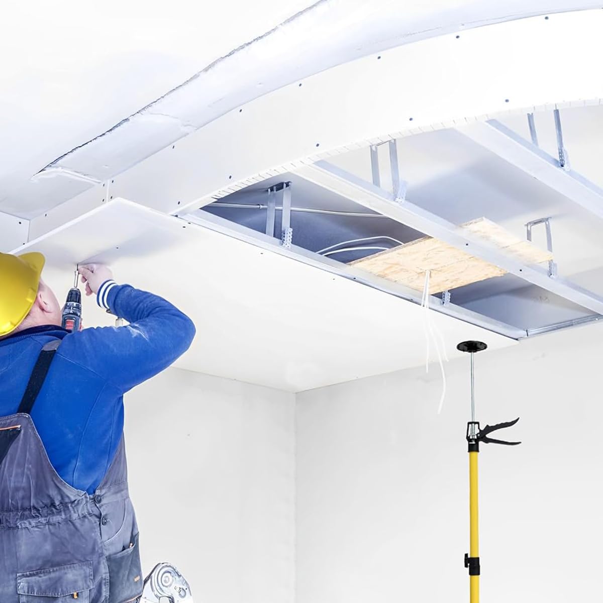 Serplex Cabinet Jack Support Pole for Installing Cabinets with Spring-Loaded Lever and Steel Build 11.8-23.2 in | Hands-Free Mounting