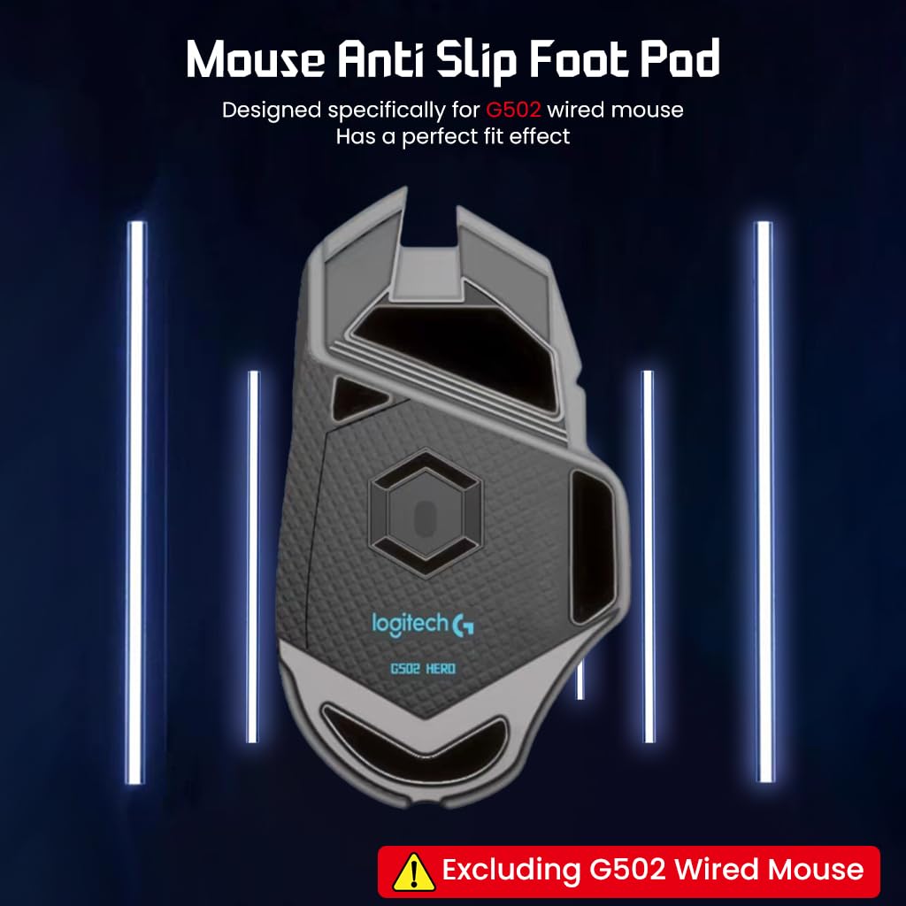 ZORBES Mouse Feet Skates for Logitech G502 Wired Gaming Mouse with Rounded Curved Edges
