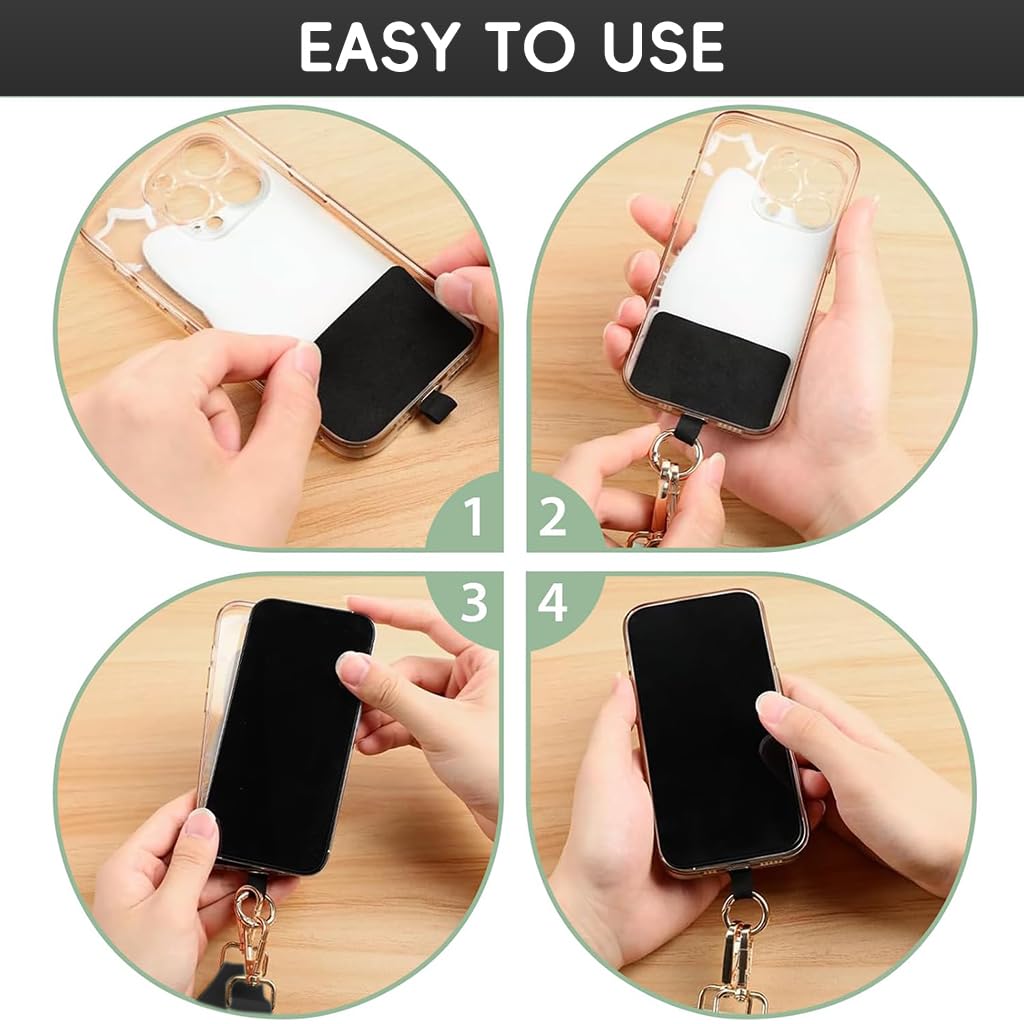 ZORBES Fashion Phone Strap with Small PU Cash Bag for Travel and Daily Use | 3 PCS Adjustable Polyester Shoulder Strap Featuring Removable Insert Sheet