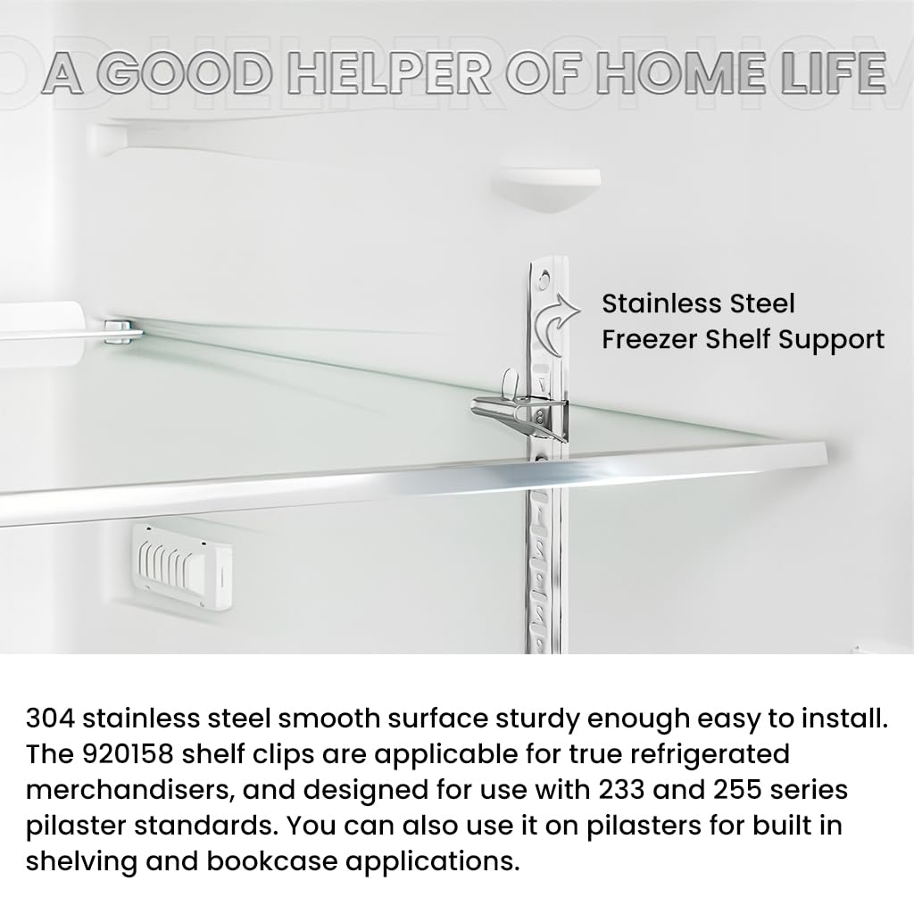 Supvox Freezer Wire Shelf Mount Clips 10Pcs with Clip On Design and Stainless Steel Build