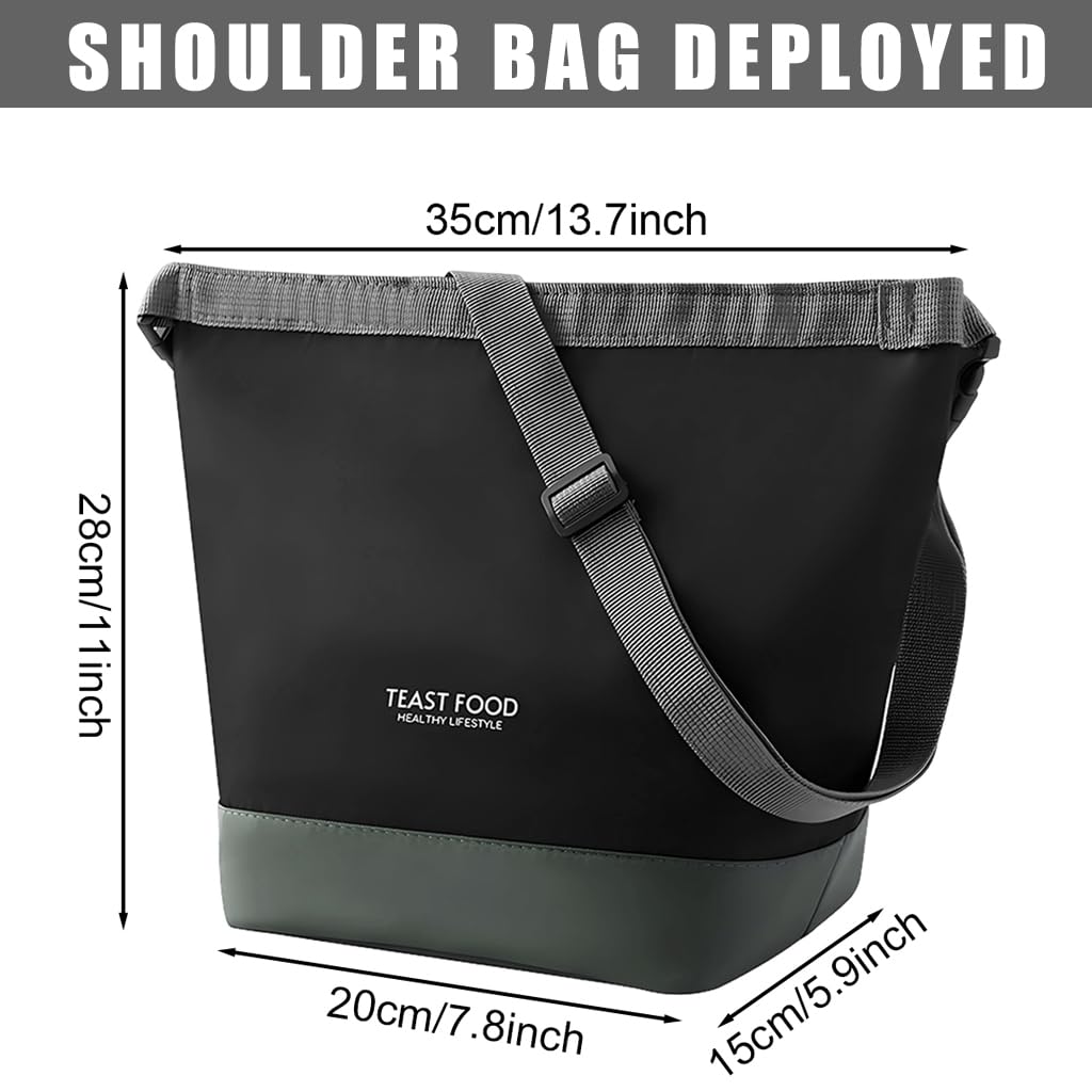 HASTHIP Lunch Bag for Work and Travel with Quick Release Buckle Handle 20x15x28cm | Waterproof Oxford Cloth Thermal Cooler