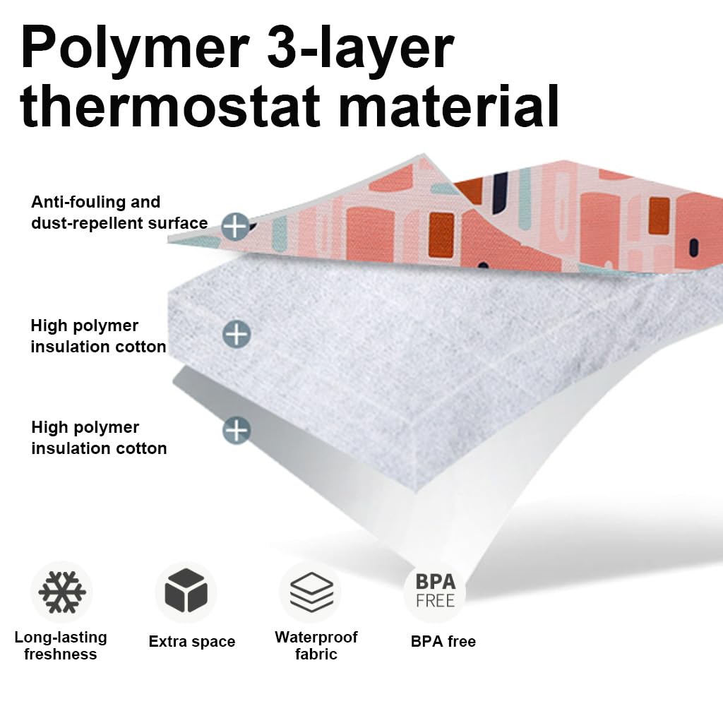 Zibuyu Breastmilk Storage Bag for Travel with Double Layer Design and 6oz Bottles | Pink Nylon Insulated Backpack